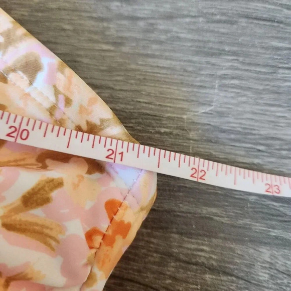 KONA SOL Women's Swim Suit‎ Adjustable Strap Orange Pink Flowers SZ 24W Modest - Picture 10 of 14